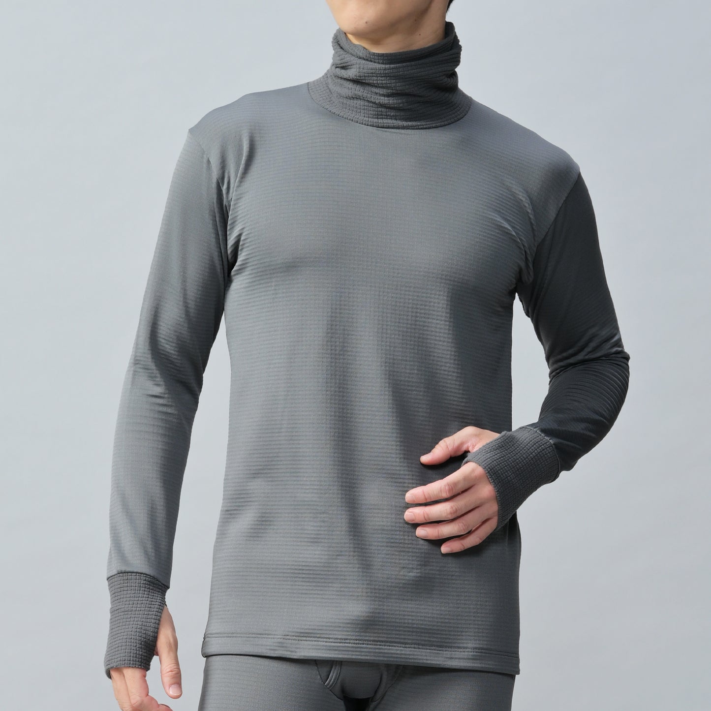 【Mens】瞬暖 GRID-TEC+ Turtleneck Thumbhole