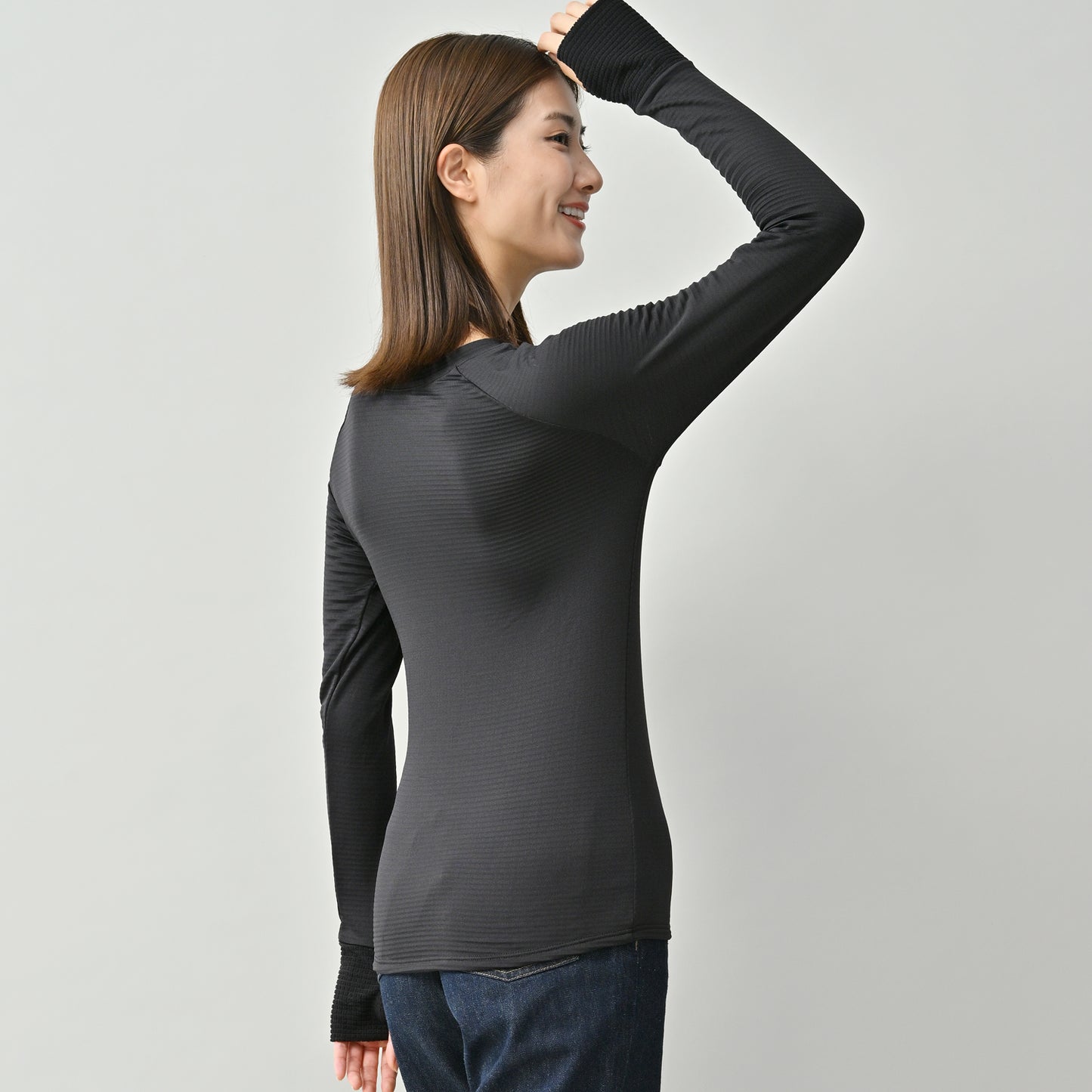 【Ladies】瞬暖GRID-TEC+ Ladies Crew-neck Thumbhole