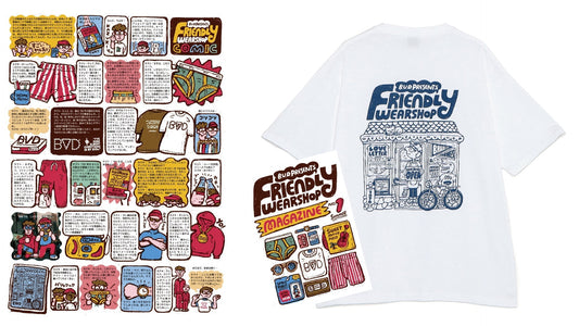 B.V.D.×TACT SATO 初コラボ”FRIENDLY WEAR SHOP TEE”