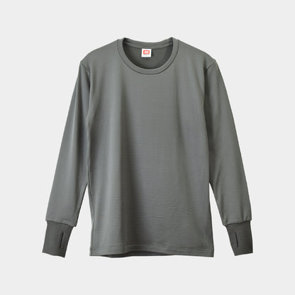 【Mens】瞬暖GRID-TEC+ Crew-neck Thumbhole