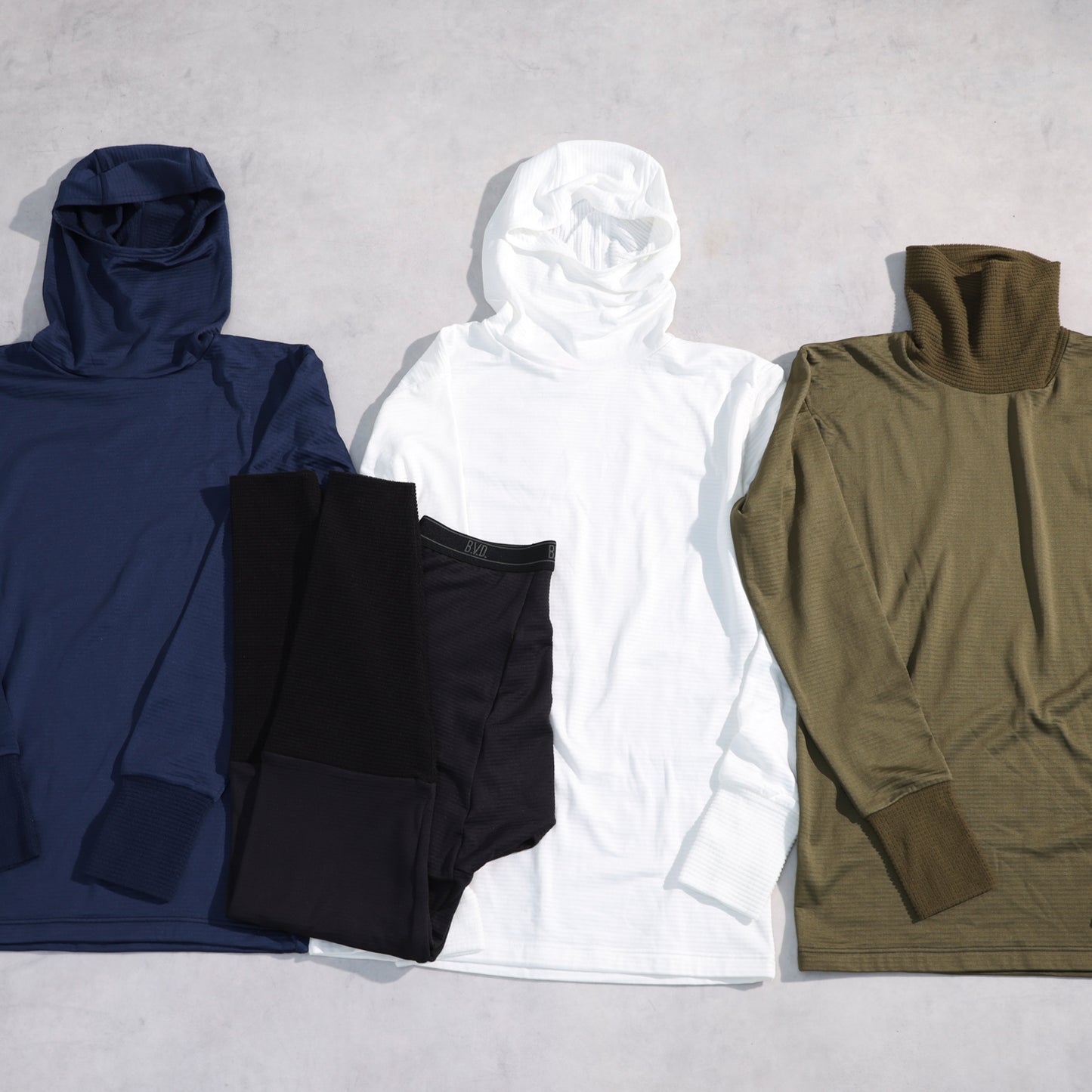 【Mens】瞬暖GRID-TEC+ Crew-neck Thumbhole