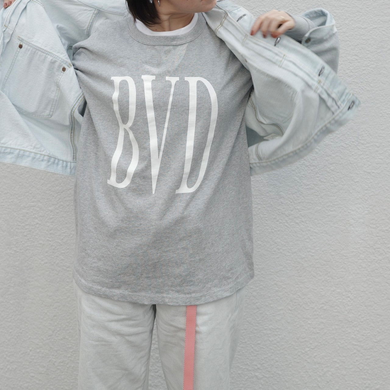 BVD LOGO HEAVY L/S TEE | B.V.D. 90sインパクトロゴ ヘビーウェイト