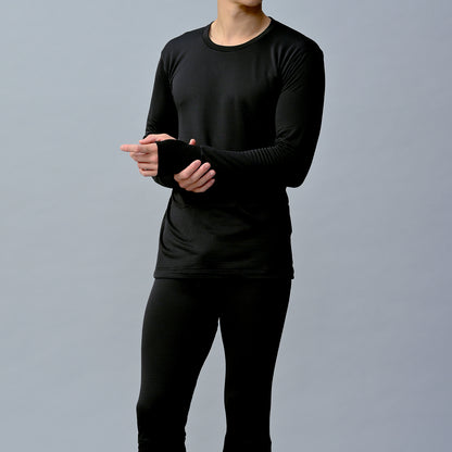 【Mens】瞬暖GRID-TEC+ Crew-neck Thumbhole
