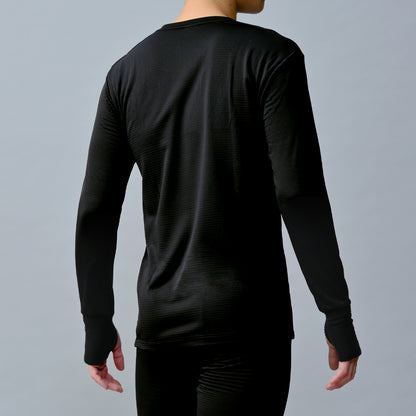 【Mens】瞬暖GRID-TEC+ Crew-neck Thumbhole