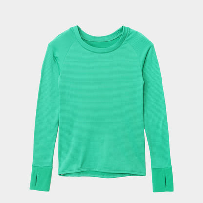 【Ladies】瞬暖GRID-TEC+ Ladies Crew-neck Thumbhole