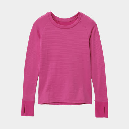 【Ladies】瞬暖GRID-TEC+ Ladies Crew-neck Thumbhole