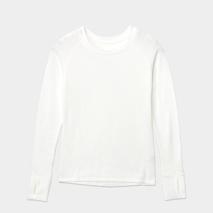 【Ladies】瞬暖GRID-TEC+ Ladies Crew-neck Thumbhole