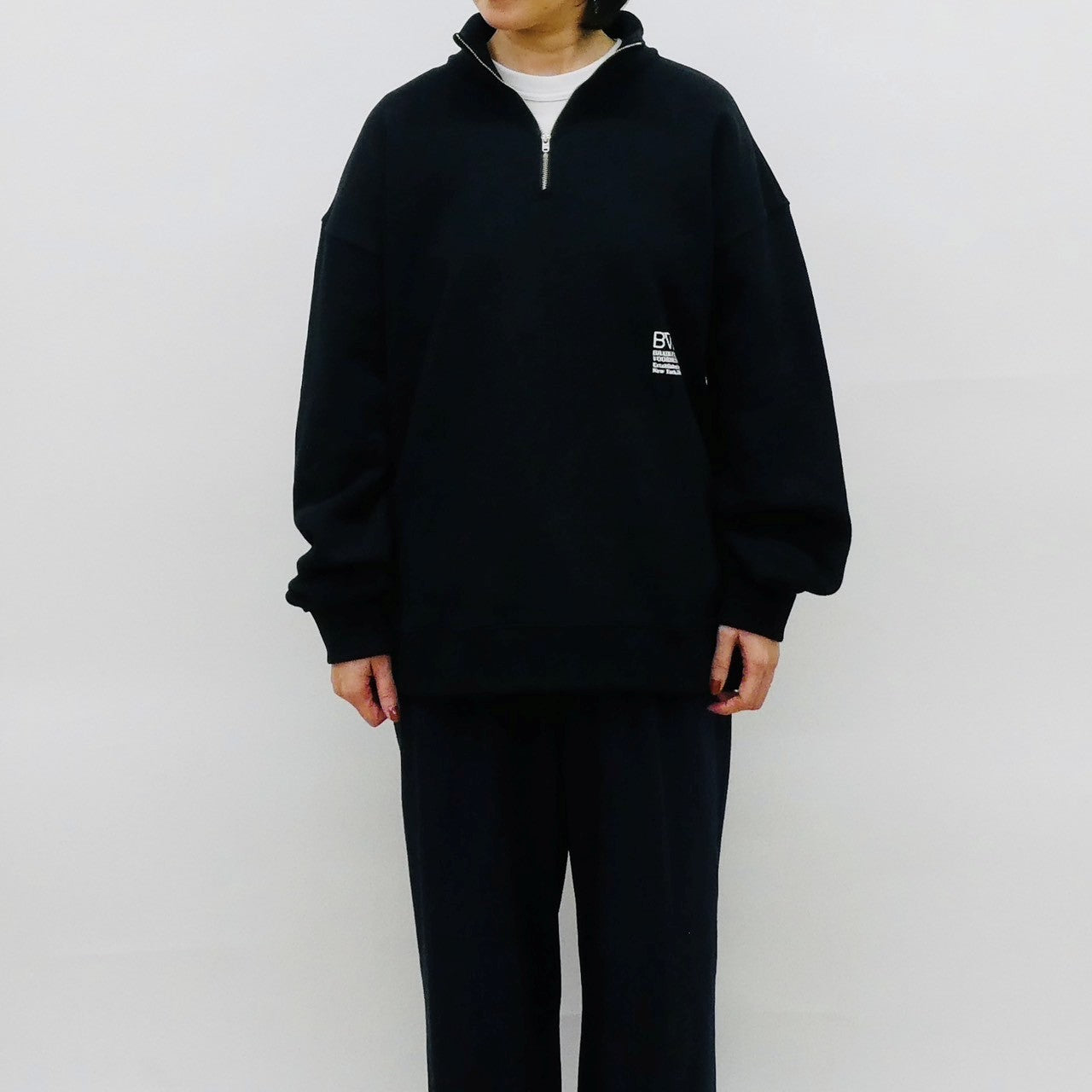 DOT LOGO HALF ZIP SWEAT