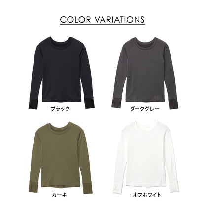 【Ladies】瞬暖GRID-TEC+ Ladies Crew-neck Thumbhole