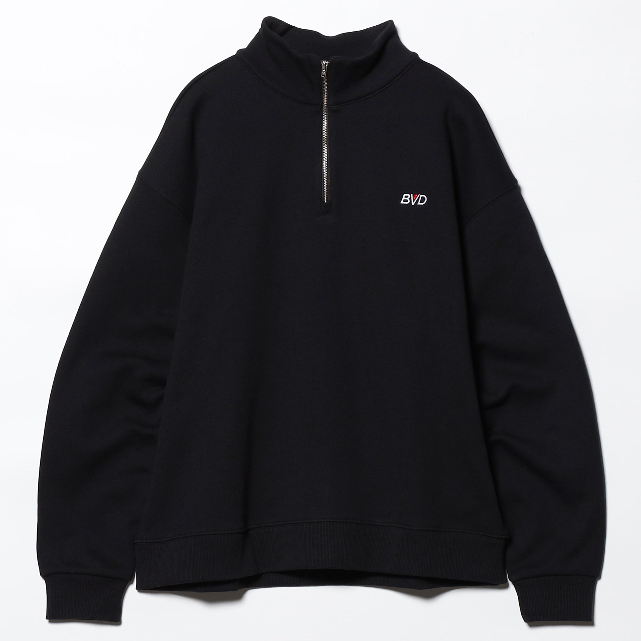 SMALL LOGO HALF ZIP SWEAT | B.V.D. 11oz ヘビーウェイト ハーフ
