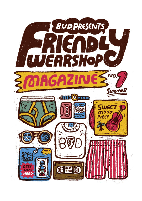 B.V.D.×TACT SATO FRIENDLY WEAR SHOP TEE