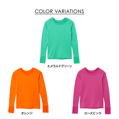 【Ladies】瞬暖GRID-TEC+ Ladies Crew-neck Thumbhole